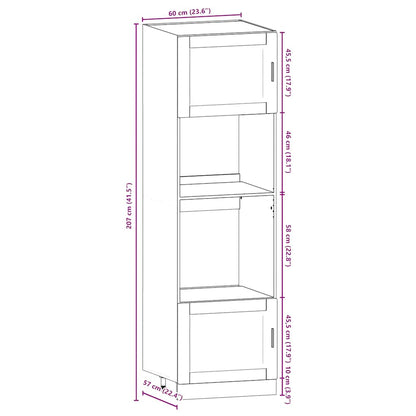 7 Piece Kitchen Cabinet Set Kalmar High Gloss White Engineered Wood