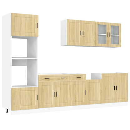 7 Piece Kitchen Cabinet Set Kalmar Sonoma Oak Engineered Wood