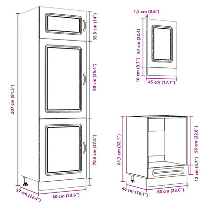 7 Piece Kitchen Cabinet Set Kalmar White Engineered Wood