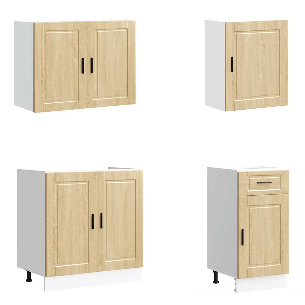 7 Piece Kitchen Cabinet Set Kalmar Sonoma Oak Engineered Wood