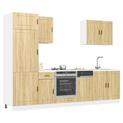 7 Piece Kitchen Cabinet Set Kalmar Sonoma Oak Engineered Wood