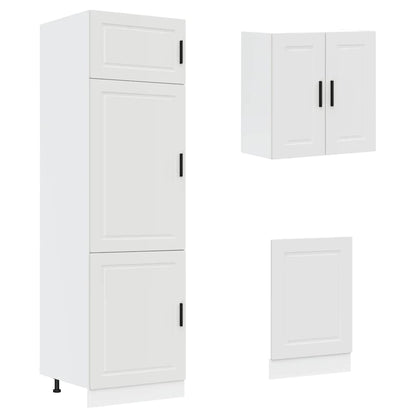 8 Piece Kitchen Cabinet Set Kalmar White Engineered Wood