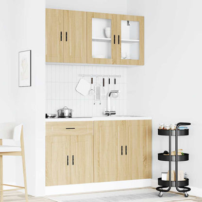 4 Piece Kitchen Cabinet Set Kalmar Sonoma Oak Engineered Wood