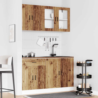 4 Piece Kitchen Cabinet Set Kalmar Old Wood Engineered Wood