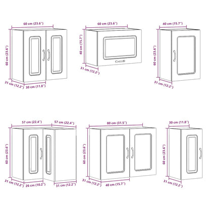 11 Piece Kitchen Cabinet Set Kalmar White Engineered Wood