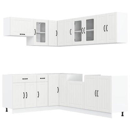 11 Piece Kitchen Cabinet Set Lucca White Engineered Wood