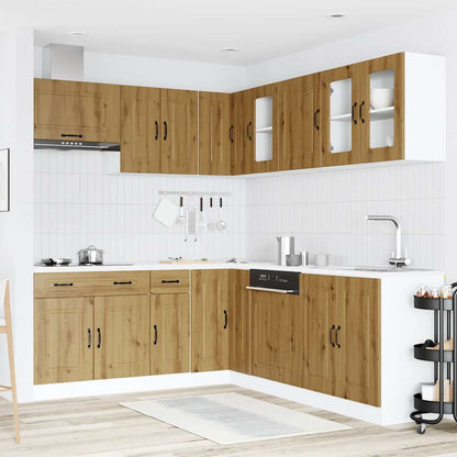 11 Piece Kitchen Cabinet Set Kalmar Artisan Oak Engineered Wood