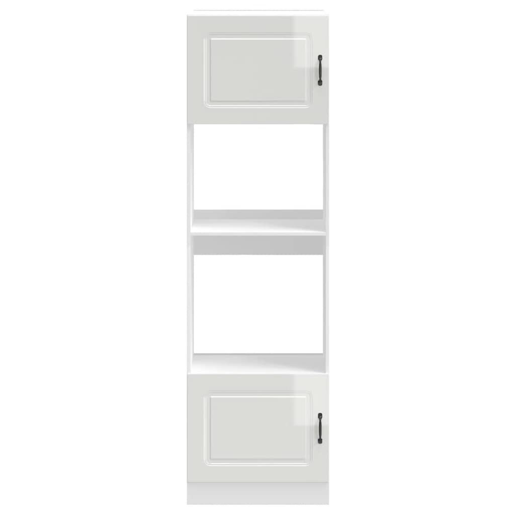 Oven Cabinets 2 pcs Lucca Gloss White Engineered Wood