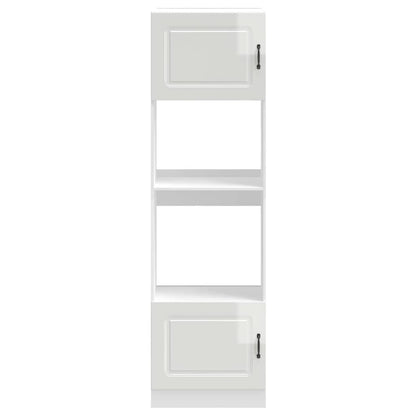 Oven Cabinets 2 pcs Lucca Gloss White Engineered Wood