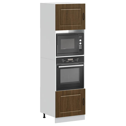 Oven Cabinets 2 pcs Lucca Brown Oak Engineered Wood