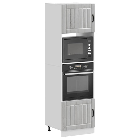 Oven Cabinets 2 pcs Kalmar Grey Sonoma Engineered Wood