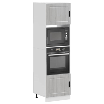 Oven Cabinets 2 pcs Porto Grey Sonoma Engineered Wood