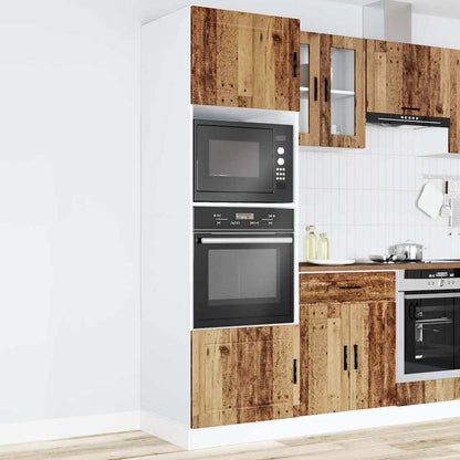 Oven Cabinets 2 pcs Porto Old Wood Engineered Wood