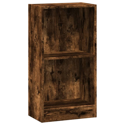 Bookcase Smoked Oak 40x24x76 cm Engineered Wood