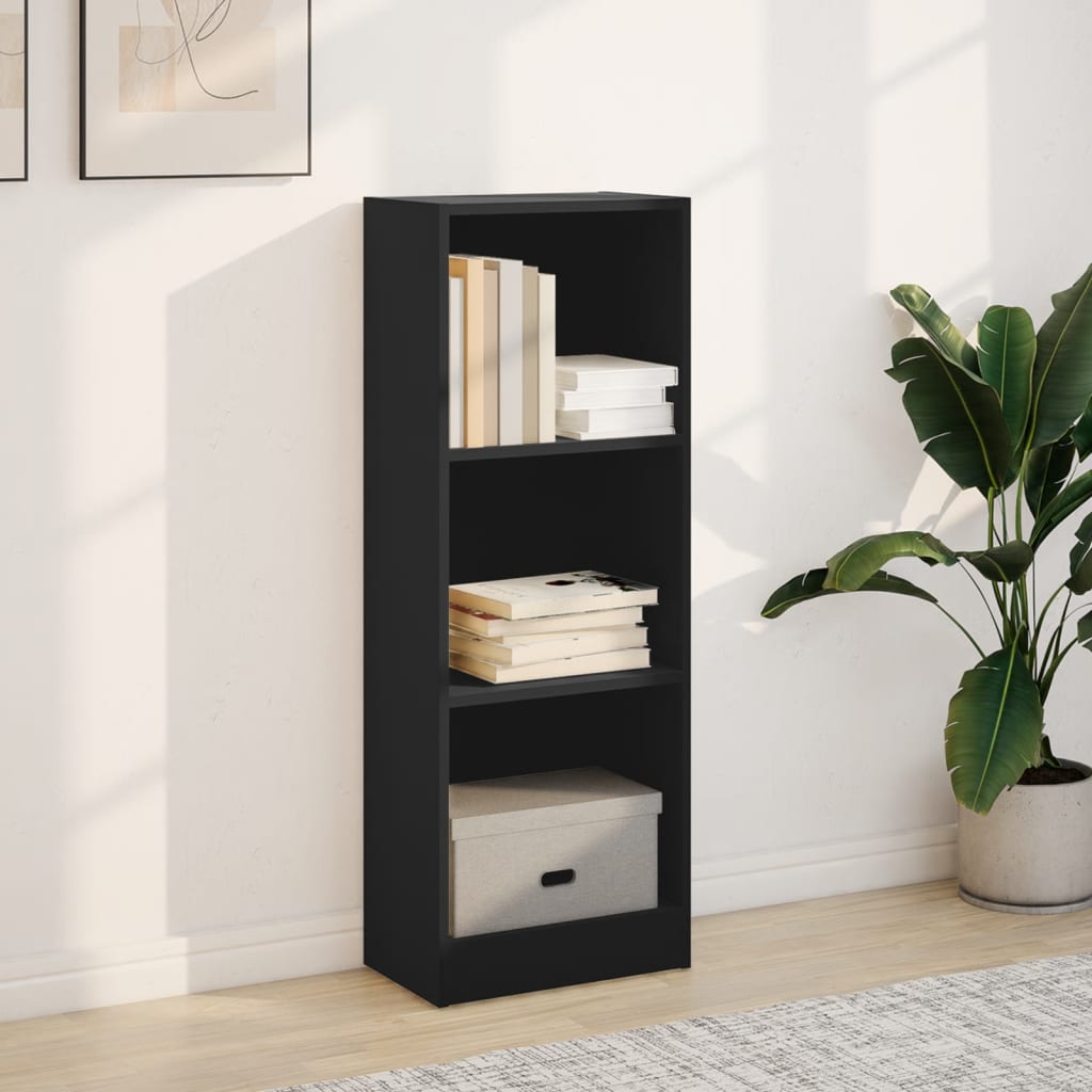 Bookcase Black 40x24x109 cm Engineered Wood