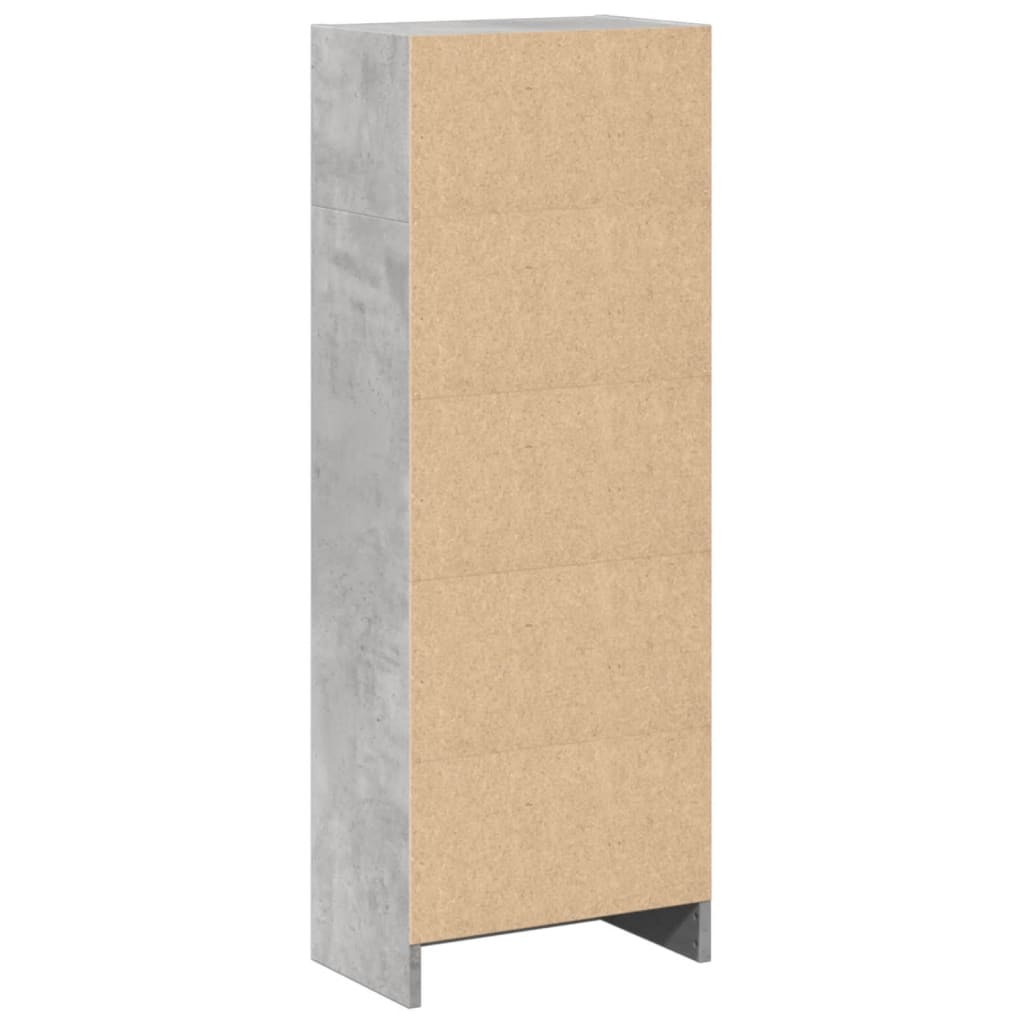 Bookcase Concrete Grey 40x24x109 cm Engineered Wood