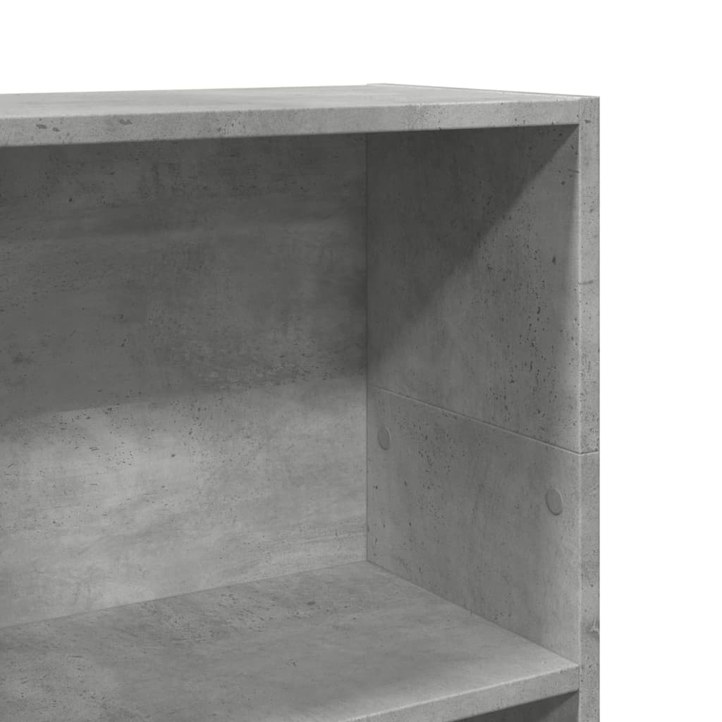 Bookcase Concrete Grey 40x24x109 cm Engineered Wood