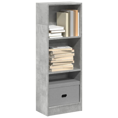 Bookcase Concrete Grey 40x24x109 cm Engineered Wood