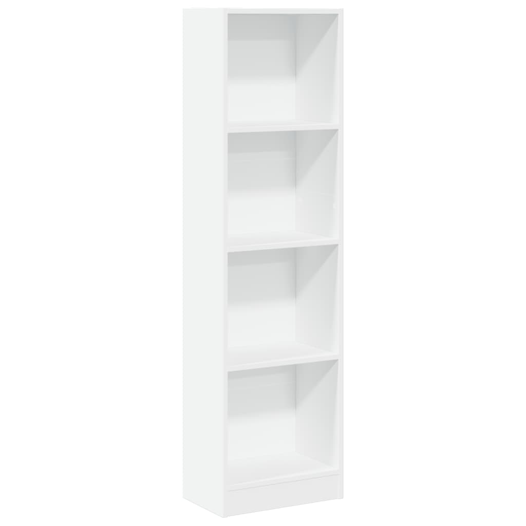 Bookcase White 40x24x143 cm Engineered Wood