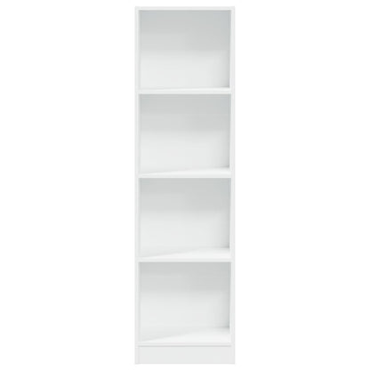 Bookcase White 40x24x143 cm Engineered Wood