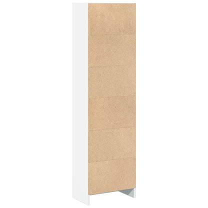 Bookcase White 40x24x143 cm Engineered Wood