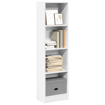 Bookcase White 40x24x143 cm Engineered Wood