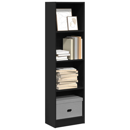 Bookcase Black 40x24x143 cm Engineered Wood