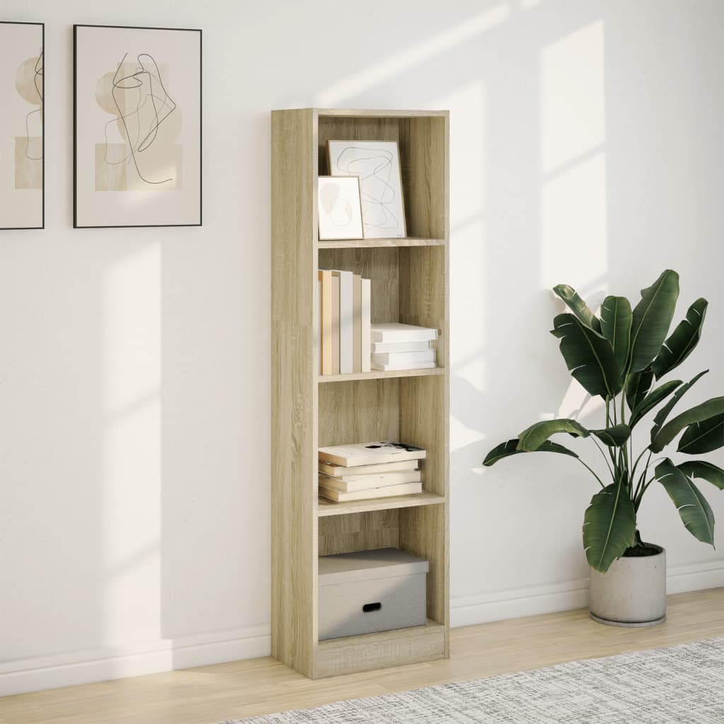 Bookcase Sonoma Oak 40x24x143 cm Engineered Wood