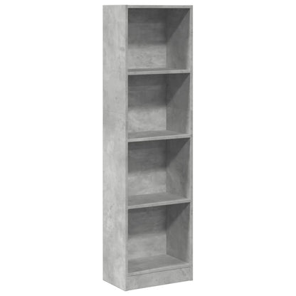 Bookcase Concrete Grey 40x24x143 cm Engineered Wood