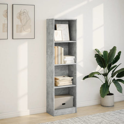 Bookcase Concrete Grey 40x24x143 cm Engineered Wood