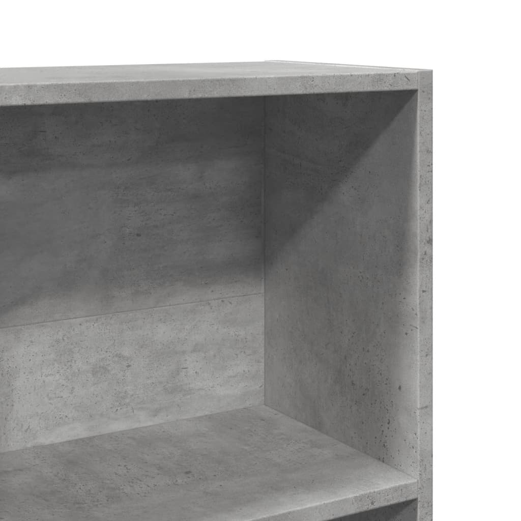 Bookcase Concrete Grey 40x24x143 cm Engineered Wood