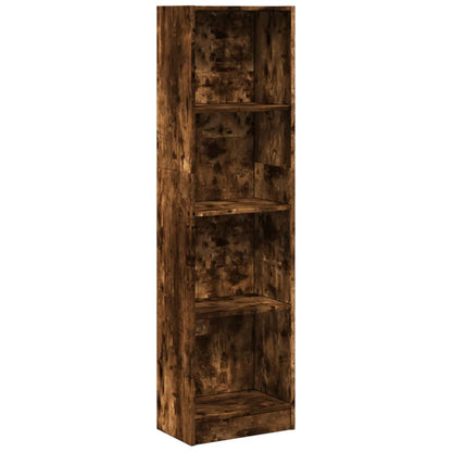 Bookcase Smoked Oak 40x24x143 cm Engineered Wood