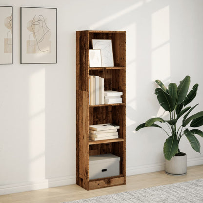 Bookcase Old Wood 40x24x143 cm Engineered Wood