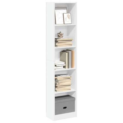 Bookcase White 40x24x176 cm Engineered Wood