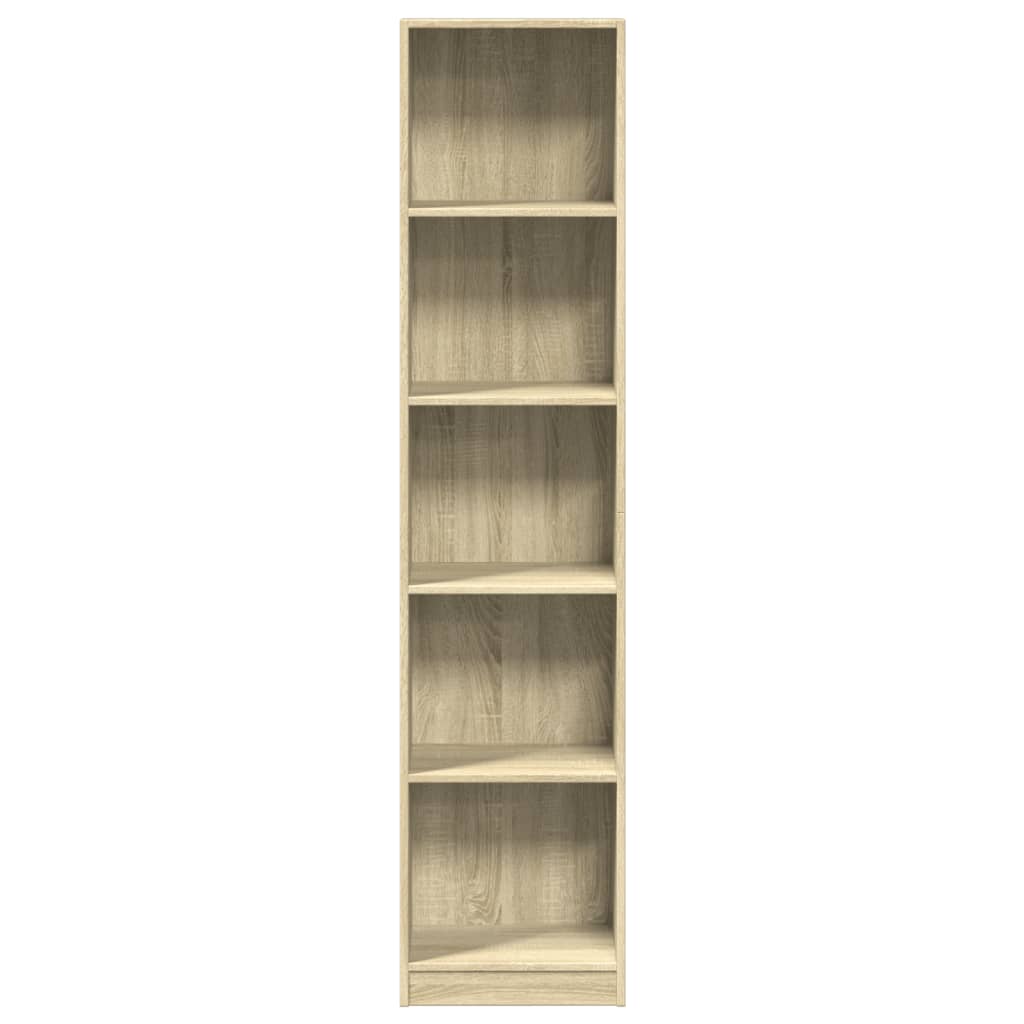 Bookcase Sonoma Oak 40x24x176 cm Engineered Wood