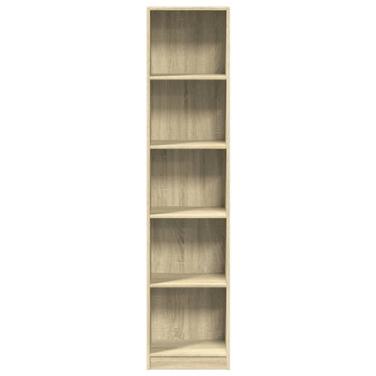 Bookcase Sonoma Oak 40x24x176 cm Engineered Wood