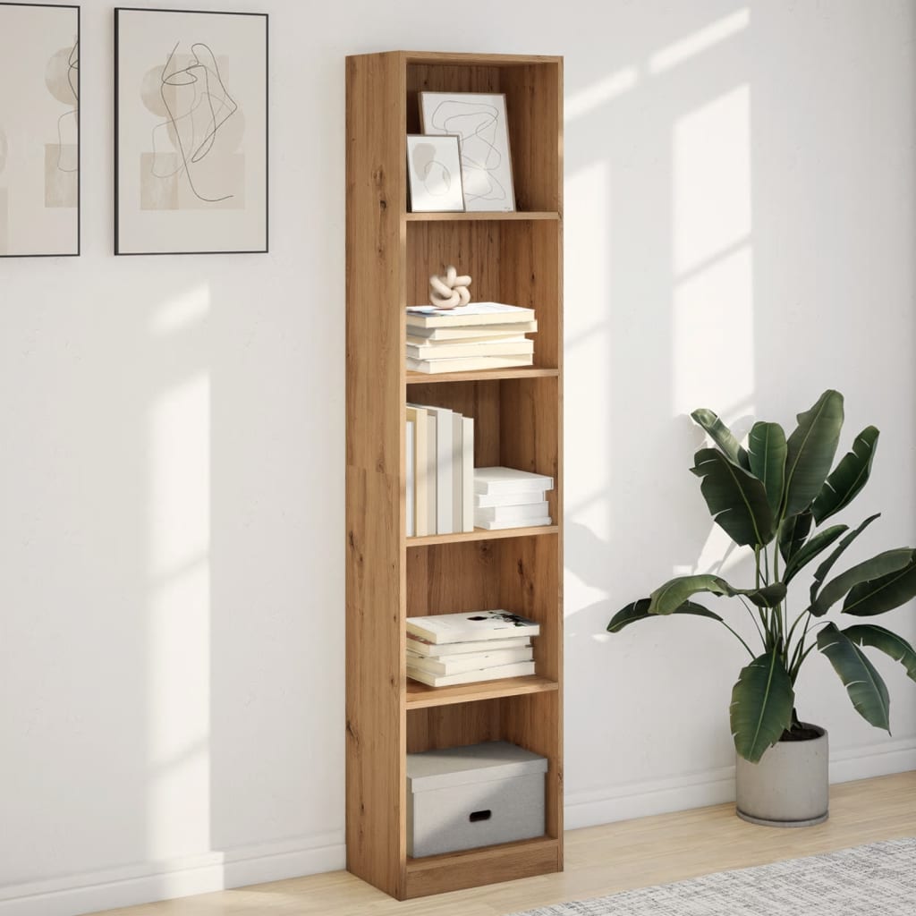 Bookcase Artisian Oak 40x24x176 cm Engineered Wood