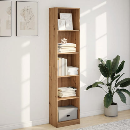 Bookcase Artisian Oak 40x24x176 cm Engineered Wood