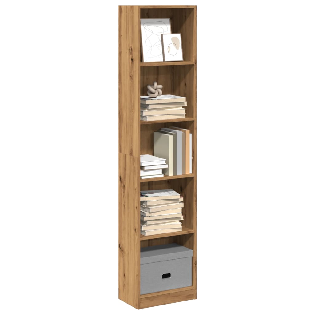 Bookcase Artisian Oak 40x24x176 cm Engineered Wood