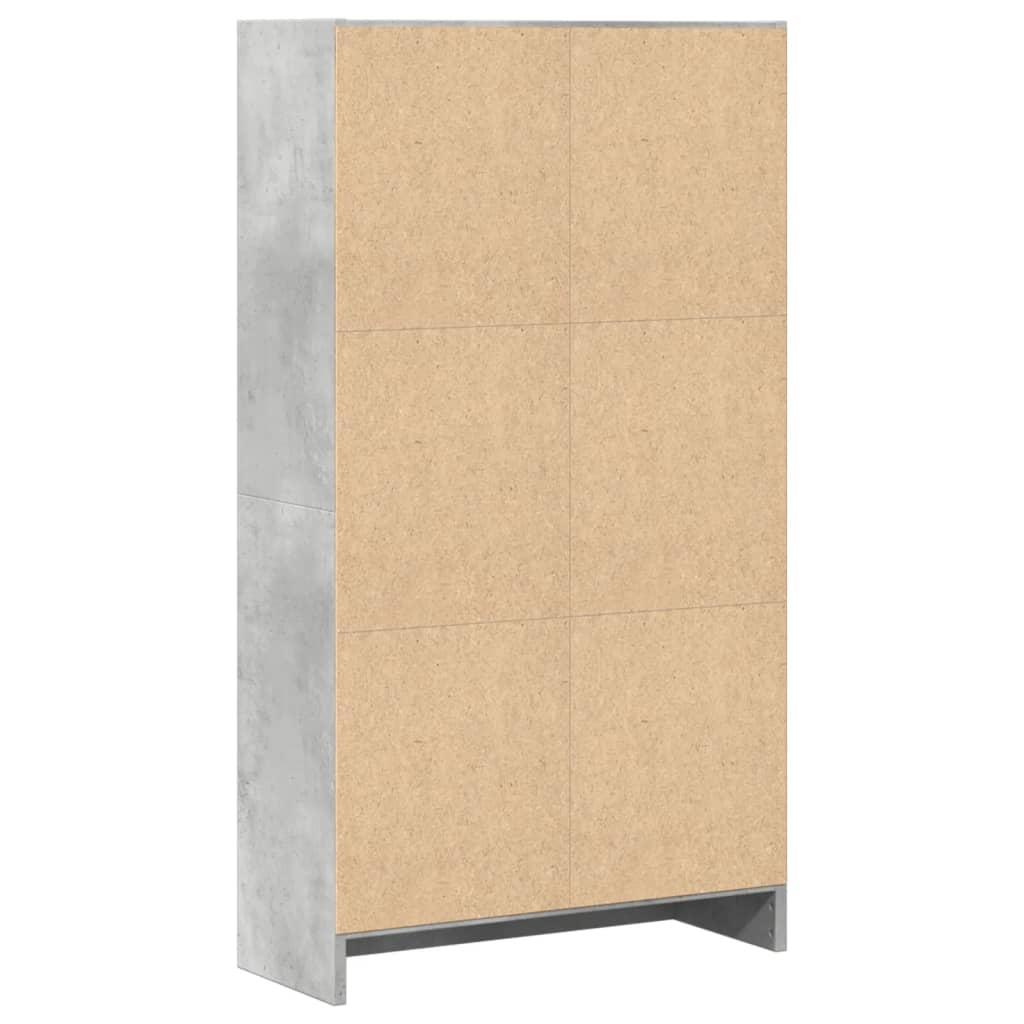 Bookcase Concrete Grey 60x24x109 cm Engineered Wood