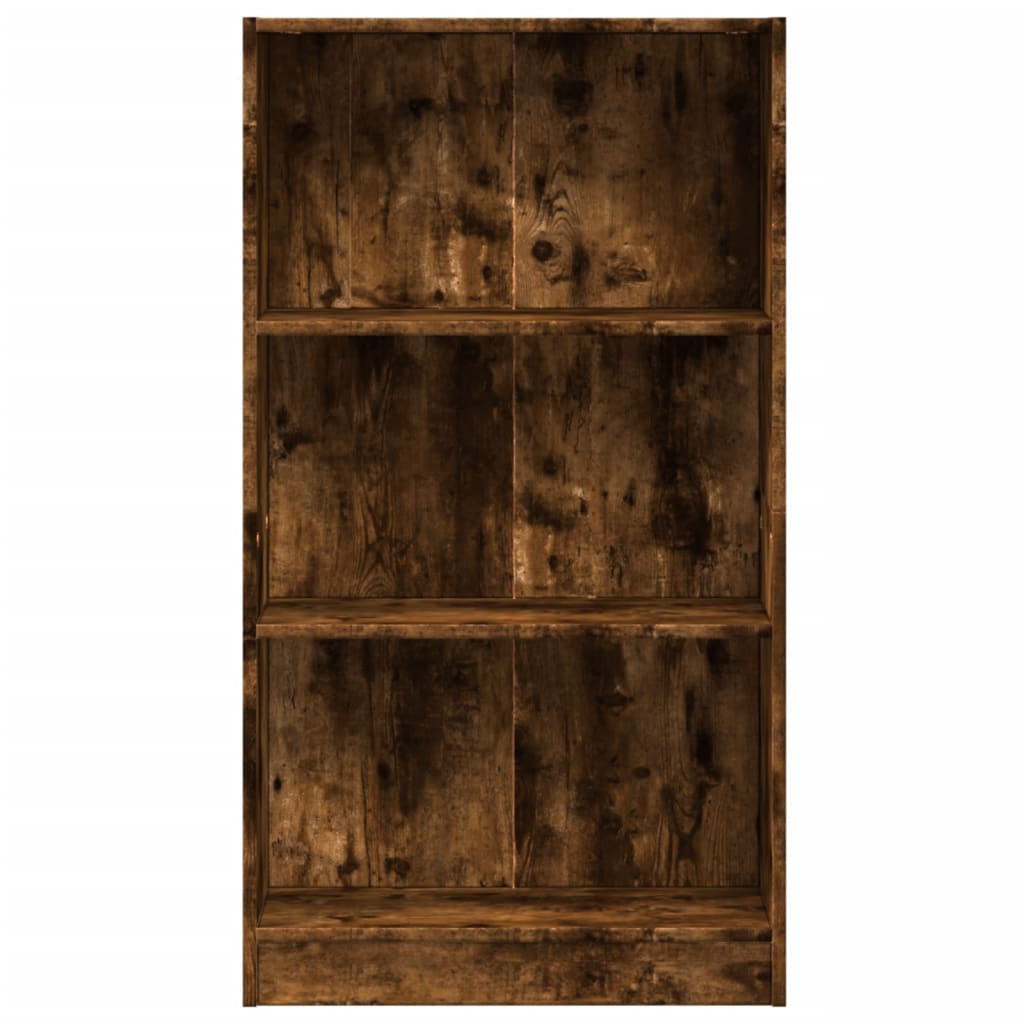 Bookcase Smoked Oak 60x24x109 cm Engineered Wood