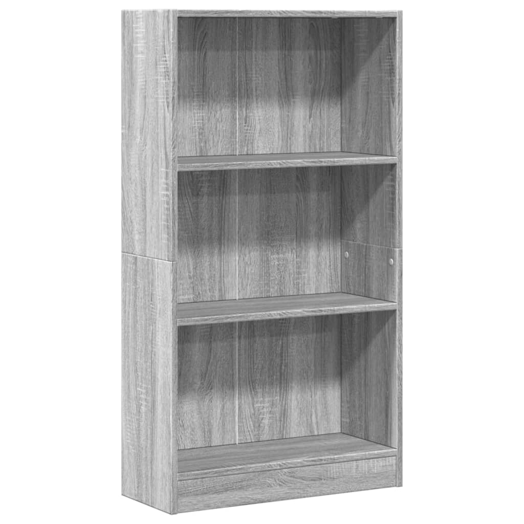 Bookcase Grey Sonoma 60x24x109 cm Engineered Wood