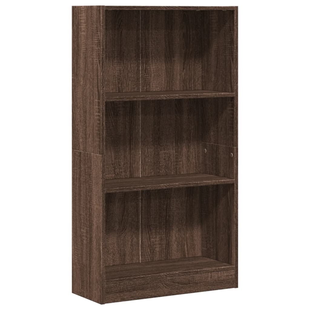 Bookcase Brown Oak 60x24x109 cm Engineered Wood