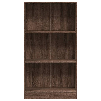 Bookcase Brown Oak 60x24x109 cm Engineered Wood