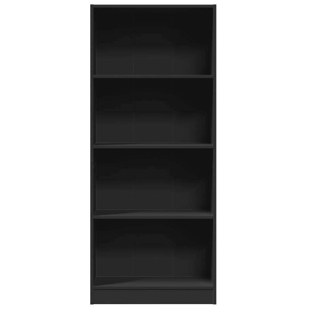 Bookcase Black 60x24x143 cm Engineered Wood