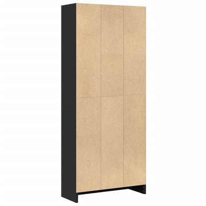 Bookcase Black 60x24x143 cm Engineered Wood