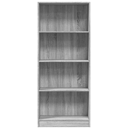 Bookcase Grey Sonoma 60x24x143 cm Engineered Wood