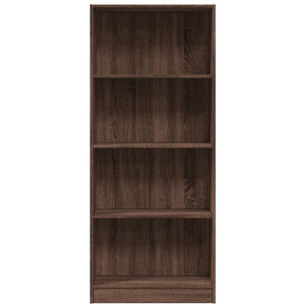 Bookcase Brown Oak 60x24x143 cm Engineered Wood