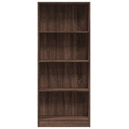 Bookcase Brown Oak 60x24x143 cm Engineered Wood