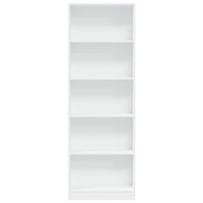 Bookcase White 60x24x176 cm Engineered Wood